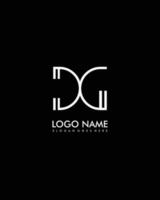 DG Initial minimalist modern abstract logo vector