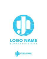 Initial YH negative space logo with circle template vector