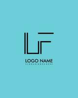 LF Initial minimalist modern abstract logo vector