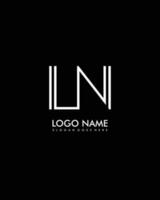 LN Initial minimalist modern abstract logo vector