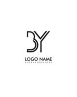 BY Initial minimalist modern abstract logo vector