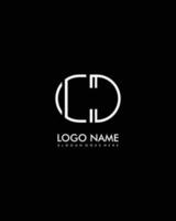 CD Initial minimalist modern abstract logo vector