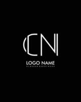 cn inicial minimalista moderno resumen logo vector