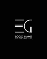 EG Initial minimalist modern abstract logo vector