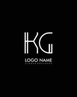 KG Initial minimalist modern abstract logo vector