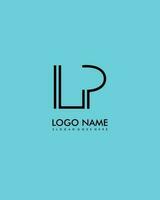 LP Initial minimalist modern abstract logo vector