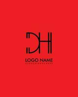 DH Initial minimalist modern abstract logo vector