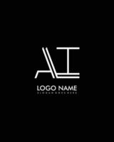 AI Initial minimalist modern abstract logo vector