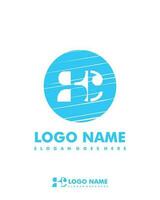 Initial SC negative space logo with circle template vector