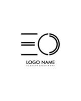 EO Initial minimalist modern abstract logo vector