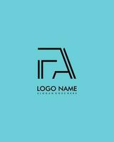 FA Initial minimalist modern abstract logo vector
