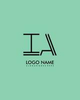 IA Initial minimalist modern abstract logo vector