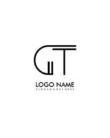 GT Initial minimalist modern abstract logo vector