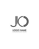 JO Initial minimalist modern abstract logo vector