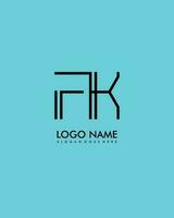 FK Initial minimalist modern abstract logo vector