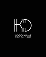 KD Initial minimalist modern abstract logo vector