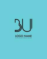 BU Initial minimalist modern abstract logo vector