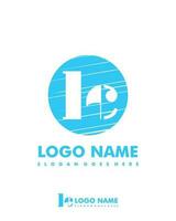 Initial LC negative space logo with circle template vector