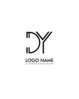 DY Initial minimalist modern abstract logo vector