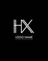 hx inicial minimalista moderno resumen logo vector