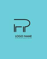 FP Initial minimalist modern abstract logo vector