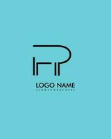 FP Initial minimalist modern abstract logo vector