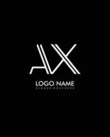 AX Initial minimalist modern abstract logo vector