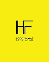 HF Initial minimalist modern abstract logo vector