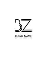 bz inicial minimalista moderno resumen logo vector