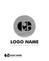 Initial CE negative space logo with circle template vector