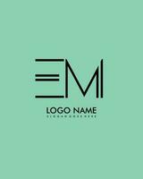 EM Initial minimalist modern abstract logo vector