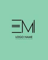 em inicial minimalista moderno resumen logo vector