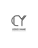 CY Initial minimalist modern abstract logo vector