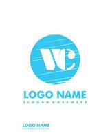 Initial VC negative space logo with circle template vector