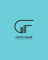 GF Initial minimalist modern abstract logo vector