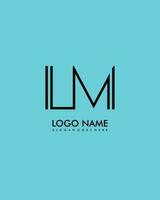 LM Initial minimalist modern abstract logo vector