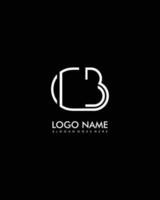 CB Initial minimalist modern abstract logo vector