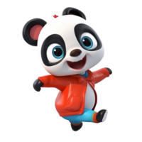 3D cute panda character png