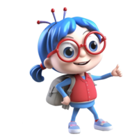 3D cute bee character png