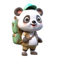 3d süß Panda Charakter ai generativ png
