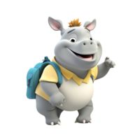 3D cute pig character png