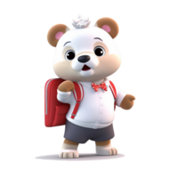 3D cute dog character png