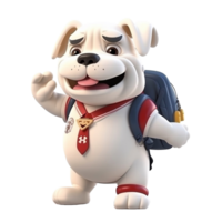 3D cute dog character png