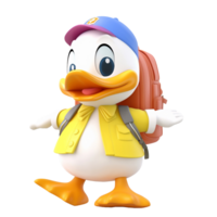 3D cute duck character png