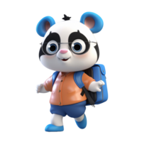 3D cute panda character png