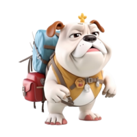 3D cute dog character png