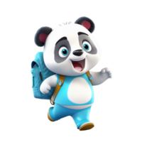 3D cute panda character png