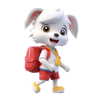 3D cute dog character png