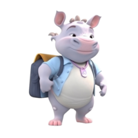 3D cute pig character png