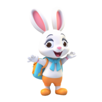 3D cute rabbit character png